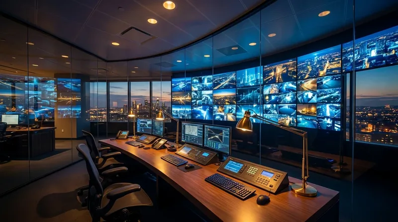 Security desk with a wall of camera monitors, How to Start a Security Guard or Private Investigator Company in Oklahoma