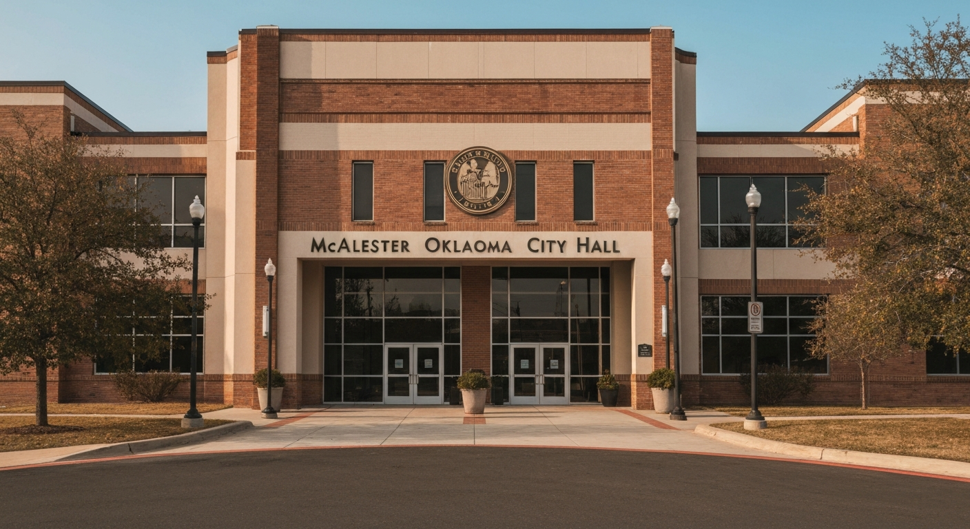 McAlester Oklahoma City Hall where business license applications are processed
