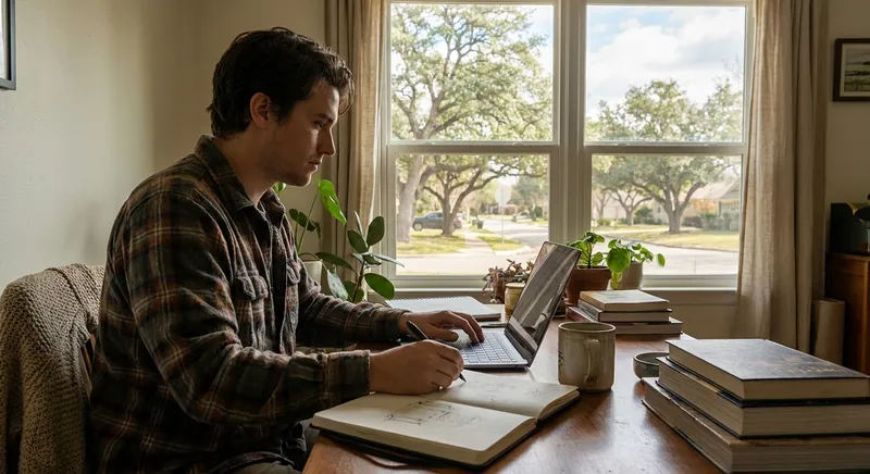 Solo entrepreneur working from home office as an Oklahoma sole proprietor