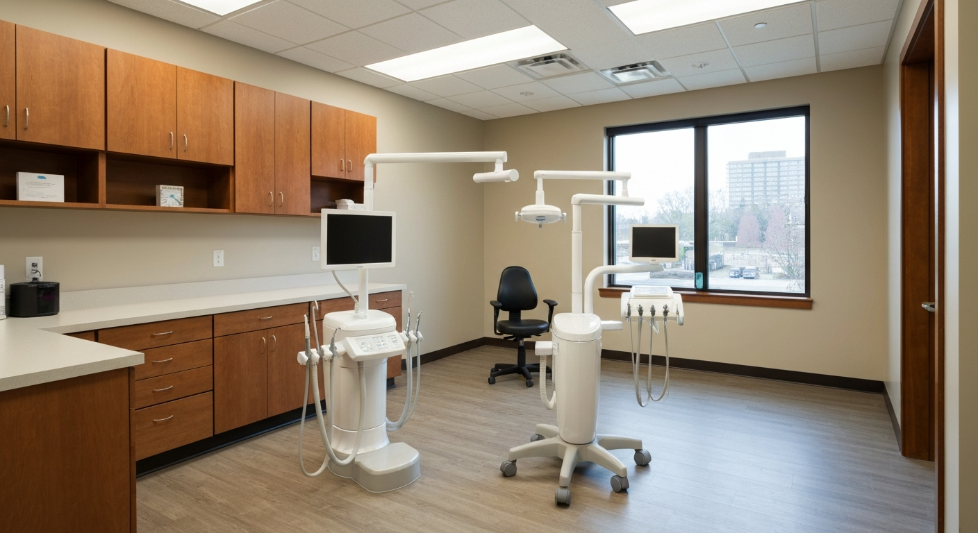 Modern Oklahoma dental office with equipment and clean design